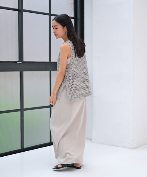 AKTE（アクテ）の「メッシュニットタンクトップ（ニット