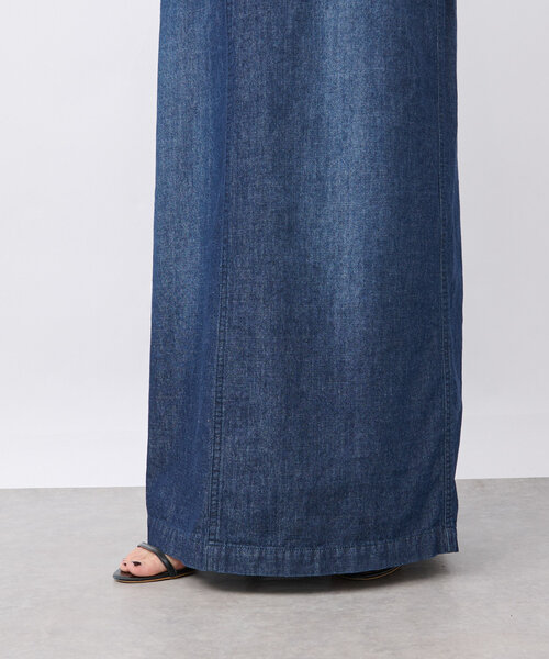 試着のみ リヴドロワ MONN×Yoshiiiiiiデニムシャツワンピース 40 MONN×Yoshiiiiii】デニムシャツワンピース（シャツワンピース