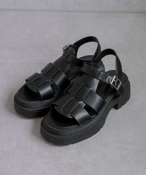 PUAL CE CIN（ピュアルセシン）の「ボリュームソールグルカサンダル（サンダル・レディース・ブラック・LARGE/MEDIUM/SMALL）」の7枚目の写真