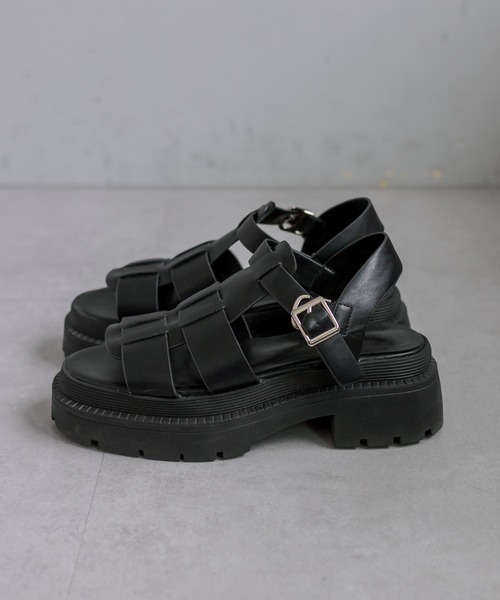 PUAL CE CIN（ピュアルセシン）の「ボリュームソールグルカサンダル（サンダル・レディース・ブラック・LARGE/MEDIUM/SMALL）」の9枚目の写真