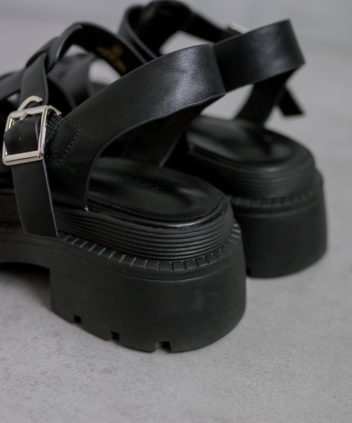 PUAL CE CIN（ピュアルセシン）の「ボリュームソールグルカサンダル（サンダル・レディース・ブラック・LARGE/MEDIUM/SMALL）」の12枚目の写真