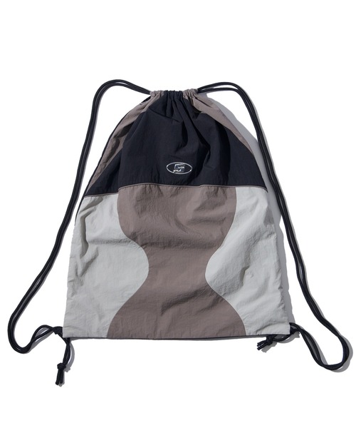 WHO'S WHO gallery（フーズフーギャラリー）の「【SLOPPY/スロッピー】Sロゴナップサック（バックパック/リュック・レディース・ブラック/ベージュ・FREE）」の2枚目の写真