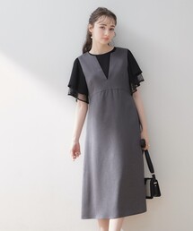 couture brooch | Vネックフレアジャンスカ(ワンピース)