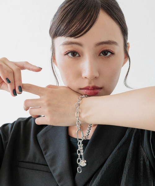 HARE（ハレ）の「ボールミックスブレスレット(HARE)（ブレスレット・レディース・シルバー/ホワイト・FREE）」の7枚目の写真