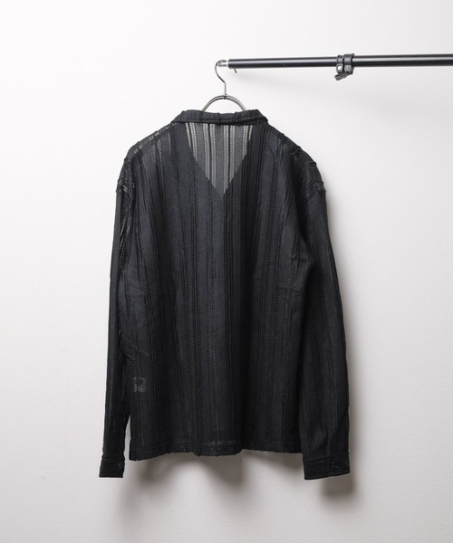 ARCHIVER(アーカイバ)の「【69】レギュラーカラー レースシアー長袖シャツ(シャツ/ブラウス・レディース・ホワイト/ブラック・MEDIUM/LARGE)」の4枚目の写真