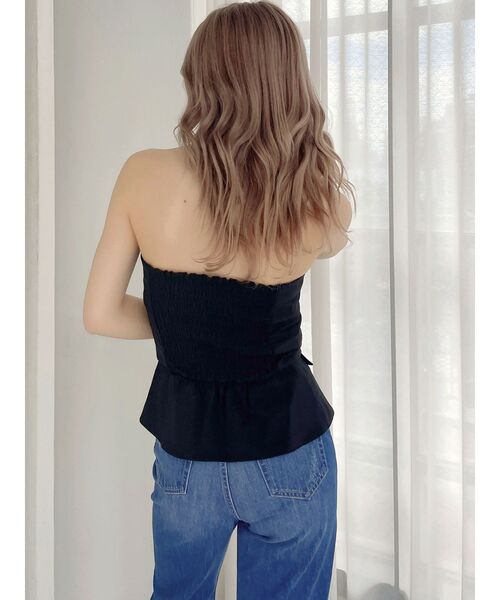 GYDA(ジェイダ)の「【WEB限定】【TINY低身長さん向け】フロントZIPペプラムブラウス(シャツ/ブラウス・レディース・オフホワイト/ブラック・FREE)」の6枚目の写真