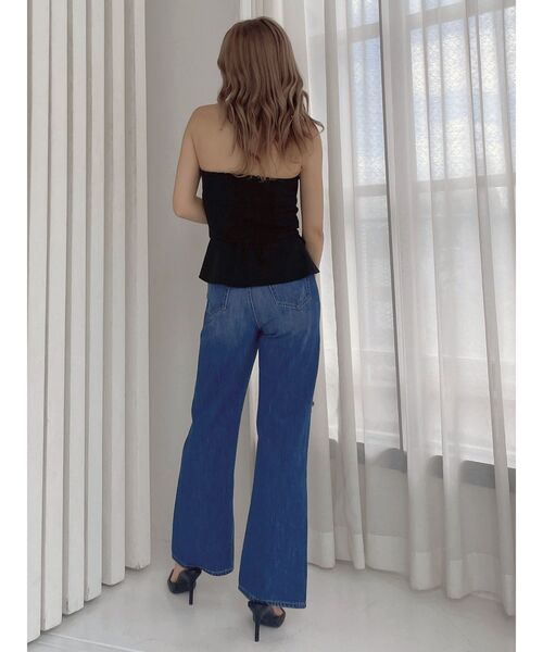 GYDA(ジェイダ)の「【WEB限定】【TINY低身長さん向け】フロントZIPペプラムブラウス(シャツ/ブラウス・レディース・オフホワイト/ブラック・FREE)」の9枚目の写真