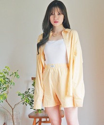 CRAZY FERRET（クレイジーフェレット）の「【セットアップ】2点セット ルームウェア 長袖シャツ ショートパンツ ハーフパンツ（ルームウェア/パジャマ）」