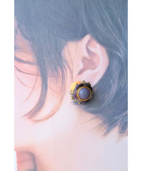 tone（トーン）の「【mauvelily】Jewel macaron(MA)（イヤリング・レディース・イエロー/オレンジ・FREE）」の9枚目の写真