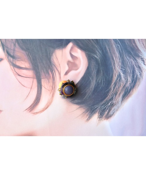 tone（トーン）の「【mauvelily】Jewel macaron(MA)（イヤリング・レディース・イエロー/オレンジ・FREE）」の8枚目の写真