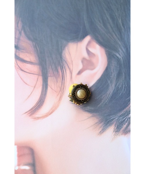 tone（トーン）の「【mauvelily】Jewel macaron(MA)（イヤリング・レディース・イエロー/オレンジ・FREE）」の5枚目の写真