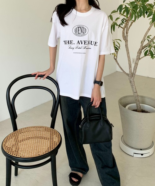 Teem Store(チームストア)の「フロントシンプルロゴオーバーサイズTシャツ ユニセックス(Tシャツ/カットソー・レディース・ホワイト/レッド/ブラック・S/M/L)」の8枚目の写真