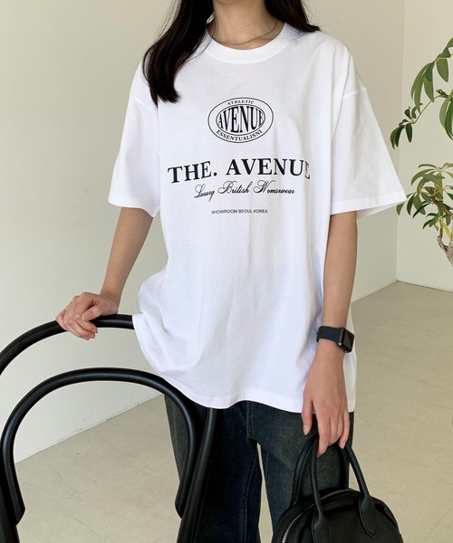 Teem Store(チームストア)の「フロントシンプルロゴオーバーサイズTシャツ ユニセックス(Tシャツ/カットソー・レディース・ホワイト/レッド/ブラック・S/M/L)」の11枚目の写真