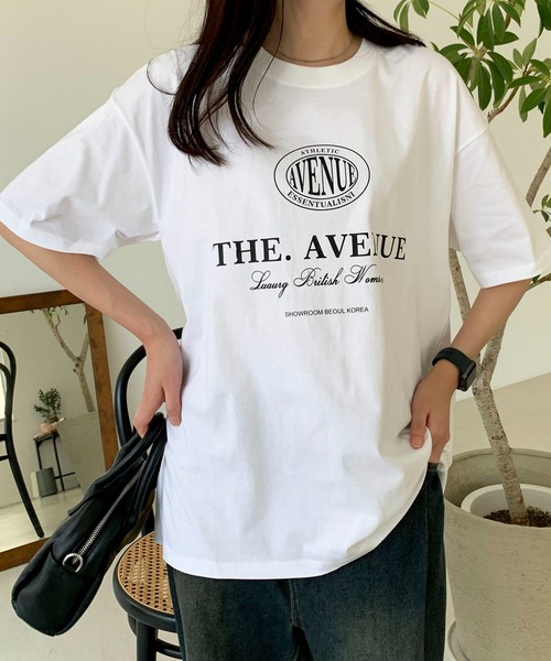 Teem Store(チームストア)の「フロントシンプルロゴオーバーサイズTシャツ ユニセックス(Tシャツ/カットソー・レディース・ホワイト/レッド/ブラック・S/M/L)」の14枚目の写真