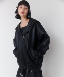 Candy Stripper | SAILOR COLLAR FAKE LEATHER ジャケット(その他アウター)