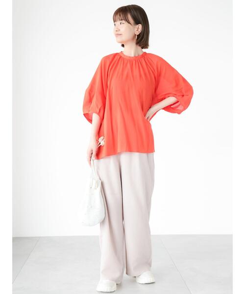 Lugnoncure（ルノンキュール）の「ランタンスリーブプルオーバーブラウス（シャツ/ブラウス・レディース・オフホワイト/レッド/ブラック・F）」の20枚目の写真