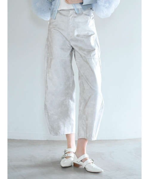 FURFUR(ファーファー)の「ホイルデニムパンツ(デニムパンツ・レディース・シルバー/ブルー・0/1)」の2枚目の写真