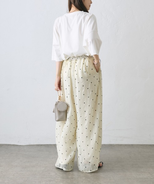 PUAL CE CIN（ピュアルセシン）の「ドットシフォンイージーパンツ（その他パンツ・レディース・ネイビー/アイボリー・FREE）」の8枚目の写真