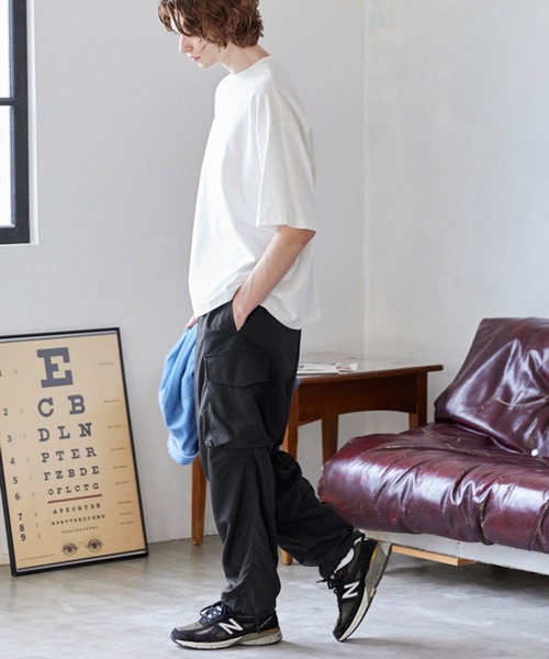 coca(coca)(コカ)の「撥水ライトワッシャーナイロンカーゴパンツ(カーゴパンツ・メンズ・ブラック/ネイビー・M/L/XL)」の5枚目の写真
