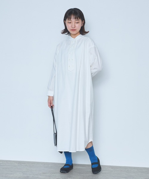 △オックス コック長袖ブラウス Basic color（シャツ/ブラウス