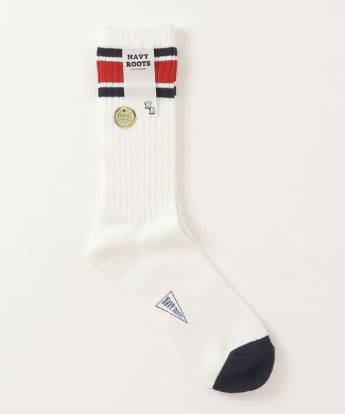 NAVY ROOTS(ネイビールーツ)の「NAVY ROOTS/ネイビールーツ/スクールボーダーSOX(ソックス/靴下・メンズ・グレー/レッド/その他18・F)」の5枚目の写真