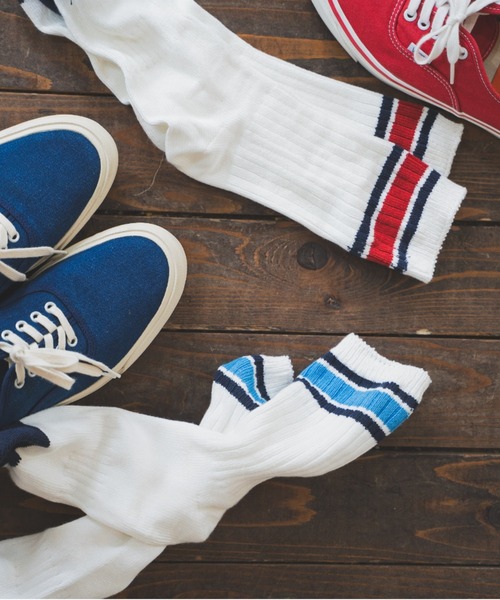 NAVY ROOTS(ネイビールーツ)の「NAVY ROOTS/ネイビールーツ/スクールボーダーSOX(ソックス/靴下・メンズ・グレー/レッド/その他18・F)」の7枚目の写真
