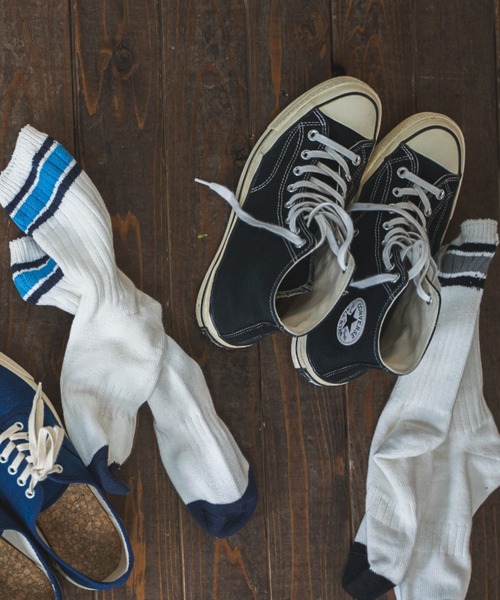 NAVY ROOTS(ネイビールーツ)の「NAVY ROOTS/ネイビールーツ/スクールボーダーSOX(ソックス/靴下・メンズ・グレー/レッド/その他18・F)」の8枚目の写真