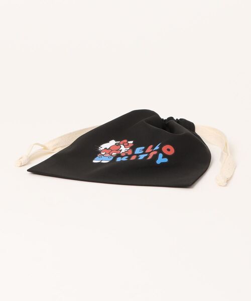 JUNRED（ジュンレッド）の「【 JUNRed × HELLO KITTY 】HELLO KITTY コラボ 巾着ポーチ（ポーチ・メンズ・ブラック・FREE）」の8枚目の写真