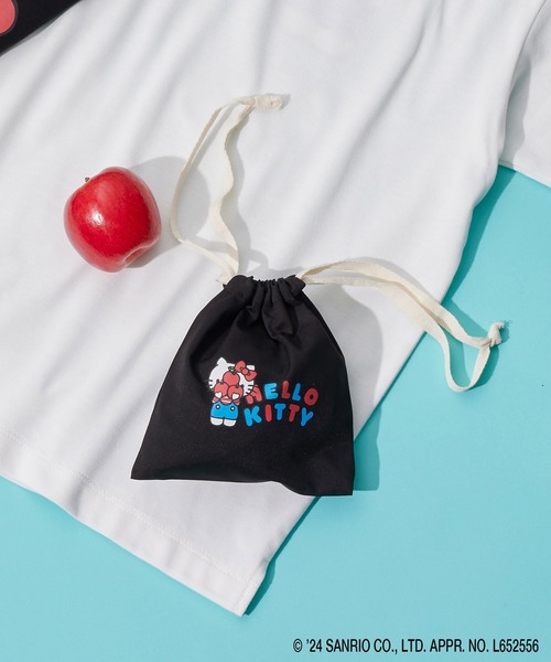 JUNRED（ジュンレッド）の「【 JUNRed × HELLO KITTY 】HELLO KITTY コラボ 巾着ポーチ（ポーチ・メンズ・ブラック・FREE）」の2枚目の写真