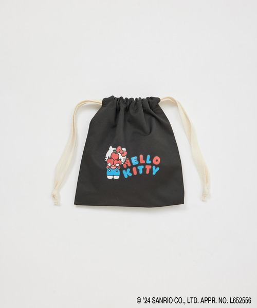 JUNRED（ジュンレッド）の「【 JUNRed × HELLO KITTY 】HELLO KITTY コラボ 巾着ポーチ（ポーチ・メンズ・ブラック・FREE）」の3枚目の写真