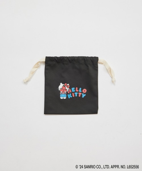 JUNRED（ジュンレッド）の「【 JUNRed × HELLO KITTY 】HELLO KITTY コラボ 巾着ポーチ（ポーチ・メンズ・ブラック・FREE）」の4枚目の写真