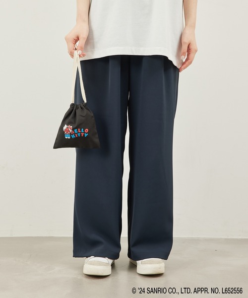 JUNRED（ジュンレッド）の「【 JUNRed × HELLO KITTY 】HELLO KITTY コラボ 巾着ポーチ（ポーチ・メンズ・ブラック・FREE）」の6枚目の写真