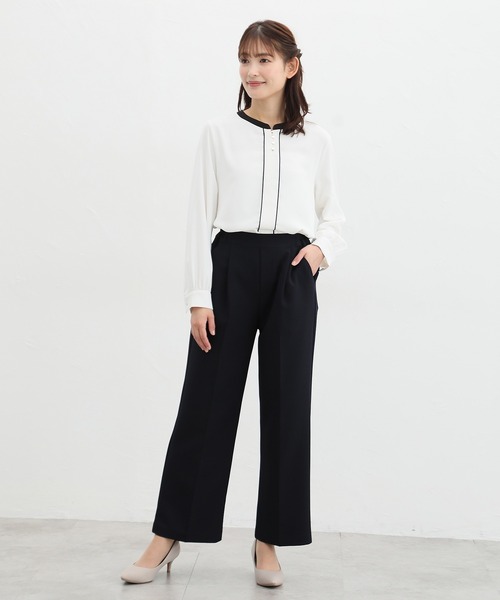 Honeys(ハニーズ)の「配色使いブラウス(シャツ/ブラウス・レディース・ホワイト/ネイビー/ミント/ブラック系・S/M/L/LL/3L)」の6枚目の写真