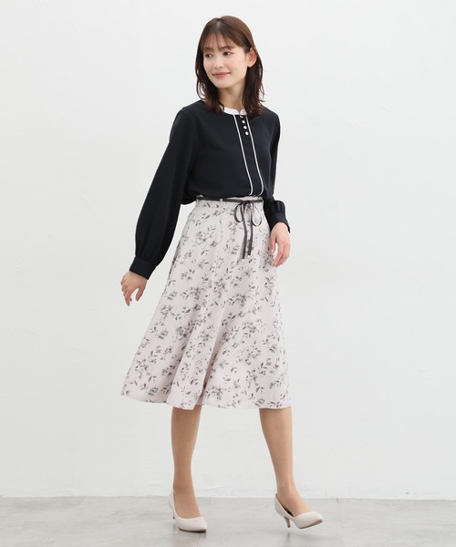 Honeys(ハニーズ)の「配色使いブラウス(シャツ/ブラウス・レディース・ホワイト/ネイビー/ミント/ブラック系・S/M/L/LL/3L)」の8枚目の写真