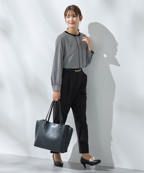 Honeys(ハニーズ)の「配色使いブラウス(シャツ/ブラウス・レディース・ホワイト/ネイビー/ミント/ブラック系・S/M/L/LL/3L)」の13枚目の写真