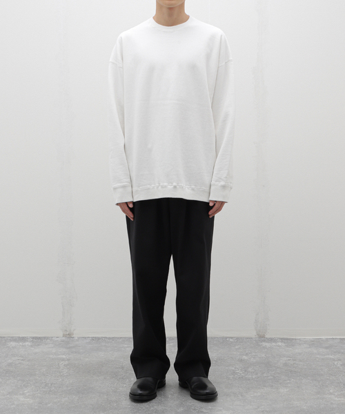 ATON（エイトン）の「ATON (エイトン) GARMENT DYED URAKE OVERSIZED SWEAT KKAGCW0101（スウェット・メンズ・ブラック/ホワイト・4/6）」の18枚目の写真