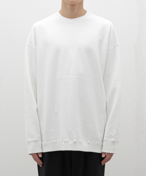 ATON（エイトン）の「ATON (エイトン) GARMENT DYED URAKE OVERSIZED SWEAT KKAGCW0101（スウェット・メンズ・ブラック/ホワイト・4/6）」の17枚目の写真