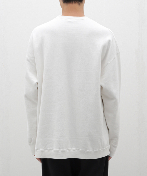 ATON（エイトン）の「ATON (エイトン) GARMENT DYED URAKE OVERSIZED SWEAT KKAGCW0101（スウェット・メンズ・ブラック/ホワイト・4/6）」の15枚目の写真