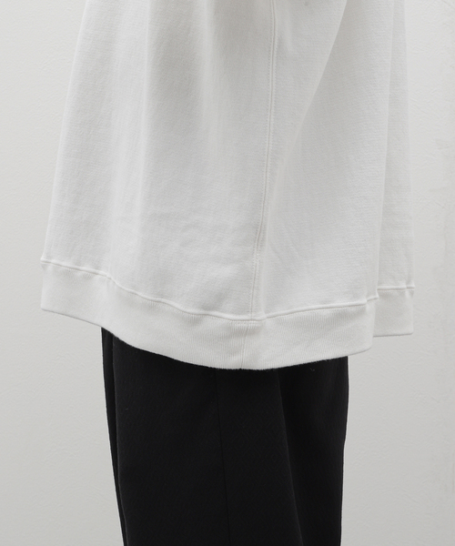 ATON（エイトン）の「ATON (エイトン) GARMENT DYED URAKE OVERSIZED SWEAT KKAGCW0101（スウェット・メンズ・ブラック/ホワイト・4/6）」の10枚目の写真