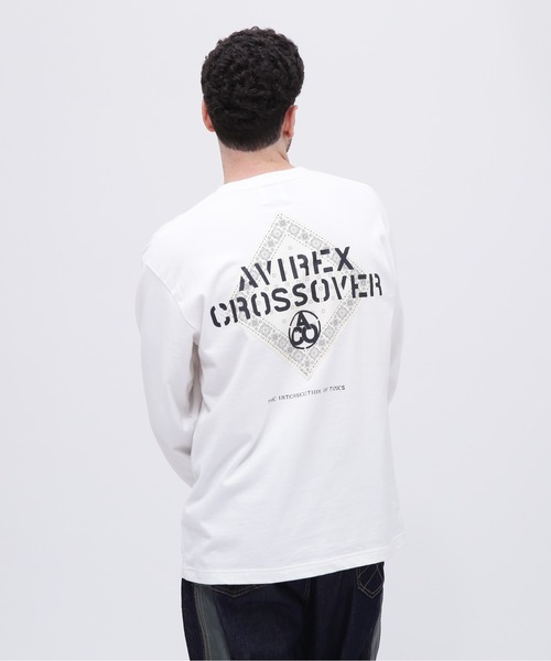 AVIREX(アヴィレックス)の「《CROSSOVER》BANDANA PATCH LONGSLEEVE T-SHIRT / バンダナ パッチ 長袖Tシャツ / AVIREX / アヴィレックス(Tシャツ/カットソー・メンズ・ホワイト/オリーブ/ブラック・XX-LARGE/X-LARGE/LARGE/MEDIUM)」の5枚目の写真