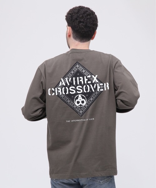 AVIREX(アヴィレックス)の「《CROSSOVER》BANDANA PATCH LONGSLEEVE T-SHIRT / バンダナ パッチ 長袖Tシャツ / AVIREX / アヴィレックス(Tシャツ/カットソー・メンズ・ホワイト/オリーブ/ブラック・XX-LARGE/X-LARGE/LARGE/MEDIUM)」の18枚目の写真