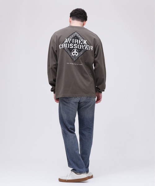 AVIREX(アヴィレックス)の「《CROSSOVER》BANDANA PATCH LONGSLEEVE T-SHIRT / バンダナ パッチ 長袖Tシャツ / AVIREX / アヴィレックス(Tシャツ/カットソー・メンズ・ホワイト/オリーブ/ブラック・XX-LARGE/X-LARGE/LARGE/MEDIUM)」の20枚目の写真