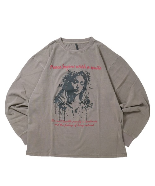 Starting Over（スターティングオーバー）の「Pigment hard wash long sleeve T-shirt/ピグメント ハードウォッシュ 長袖 Tシャツ/ロンT（Tシャツ/カットソー・メンズ・モカ/ブラウン系その他3/ブラック/ブラウン系その他/ブラック系その他2/ブラック系その他/ブラウン系その他2/ブラック系その他3・M/L/XL）」の7枚目の写真