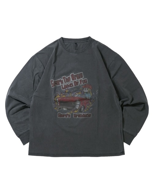 Starting Over（スターティングオーバー）の「Pigment hard wash long sleeve T-shirt/ピグメント ハードウォッシュ 長袖 Tシャツ/ロンT（Tシャツ/カットソー・メンズ・モカ/ブラウン系その他3/ブラック/ブラウン系その他/ブラック系その他2/ブラック系その他/ブラウン系その他2/ブラック系その他3・M/L/XL）」の2枚目の写真