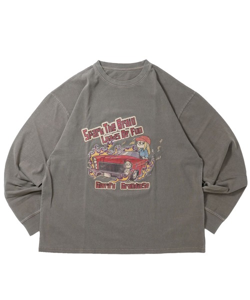Starting Over（スターティングオーバー）の「Pigment hard wash long sleeve T-shirt/ピグメント ハードウォッシュ 長袖 Tシャツ/ロンT（Tシャツ/カットソー・メンズ・モカ/ブラウン系その他3/ブラック/ブラウン系その他/ブラック系その他2/ブラック系その他/ブラウン系その他2/ブラック系その他3・M/L/XL）」の5枚目の写真