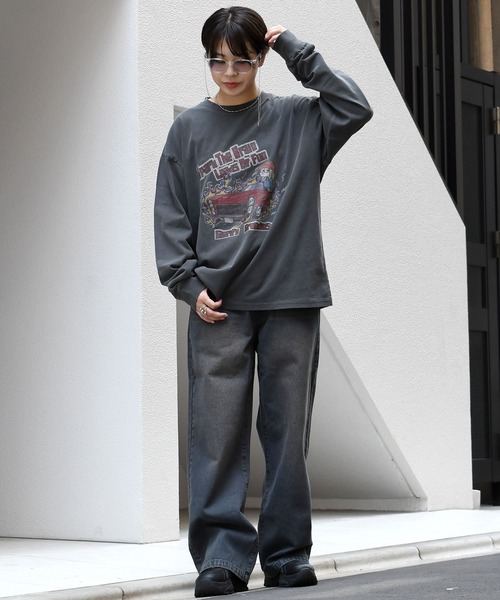 Starting Over（スターティングオーバー）の「Pigment hard wash long sleeve T-shirt/ピグメント ハードウォッシュ 長袖 Tシャツ/ロンT（Tシャツ/カットソー・メンズ・モカ/ブラウン系その他3/ブラック/ブラウン系その他/ブラック系その他2/ブラック系その他/ブラウン系その他2/ブラック系その他3・M/L/XL）」の20枚目の写真