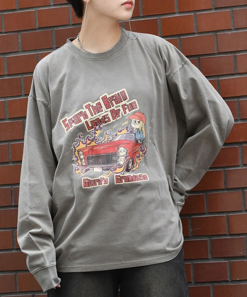 Starting Over（スターティングオーバー）の「Pigment hard wash long sleeve T-shirt/ピグメント ハードウォッシュ 長袖 Tシャツ/ロンT（Tシャツ/カットソー・メンズ・モカ/ブラウン系その他3/ブラック/ブラウン系その他/ブラック系その他2/ブラック系その他/ブラウン系その他2/ブラック系その他3・M/L/XL）」の18枚目の写真