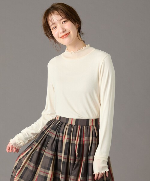 ANY(エニィ)の「【洗濯機可】シアーコンビタートル(Tシャツ/カットソー・レディース・アイボリー系/グレー系・2/3)」の20枚目の写真