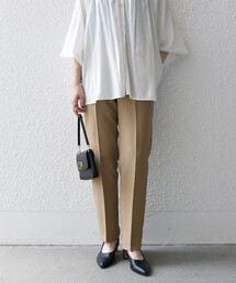 SHIPS any:〈洗濯機可能〉ダブルクロス スリム テーパード パンツ ［NAVY BLUE］