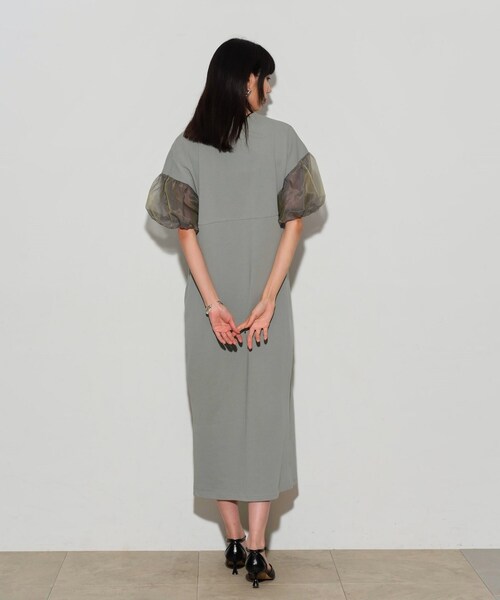 GALLEST(ギャレスト)の「◆シアースリーブIラインワンピース(ワンピース・レディース・カーキ・38/36)」の4枚目の写真
